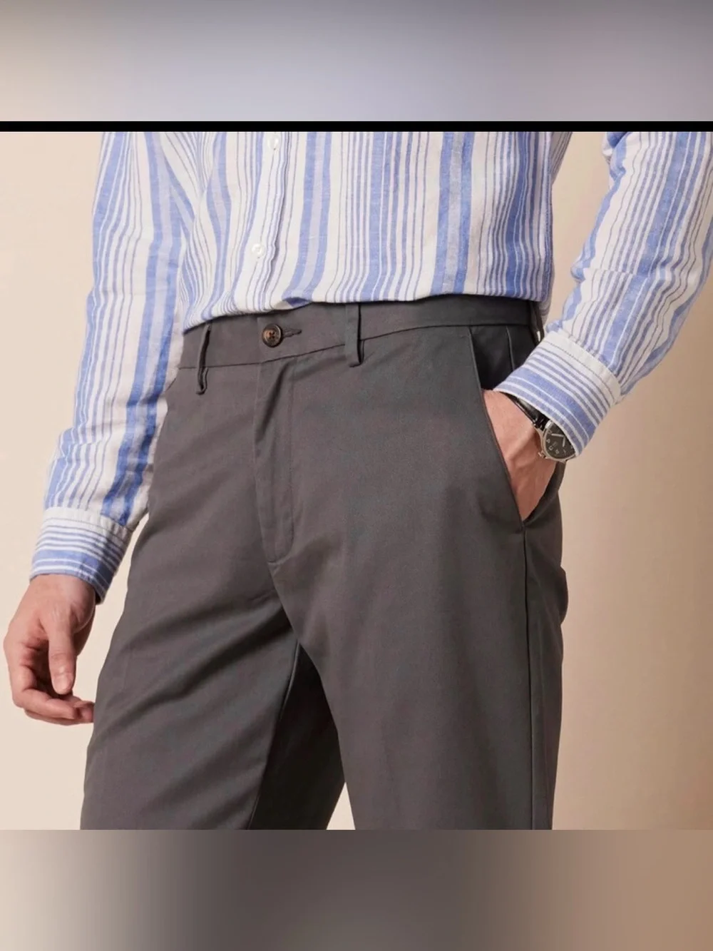 Amazon Essentials Men's Chinos in Charcoal Gray